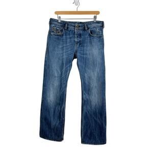 Diesel Zatiny Jeans 100% Cotton Bootcut W34 L32 Made in Italy Distressed Y2K